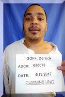 Inmate Derick D Goff