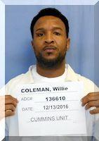 Inmate Willie D Coleman