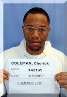 Inmate Cherick C Coleman