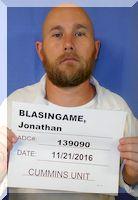 Inmate Jonathan Blasingame